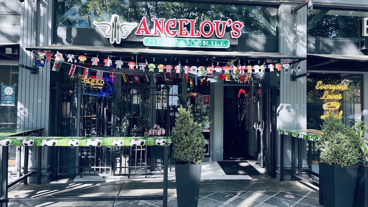 Angelou's Mexican Grill storefront on South 1st Street, Downtown San Jose